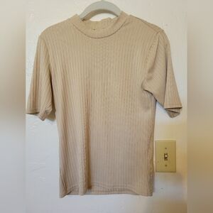 Y.A.S Ribbed Mock Neck Top NWT